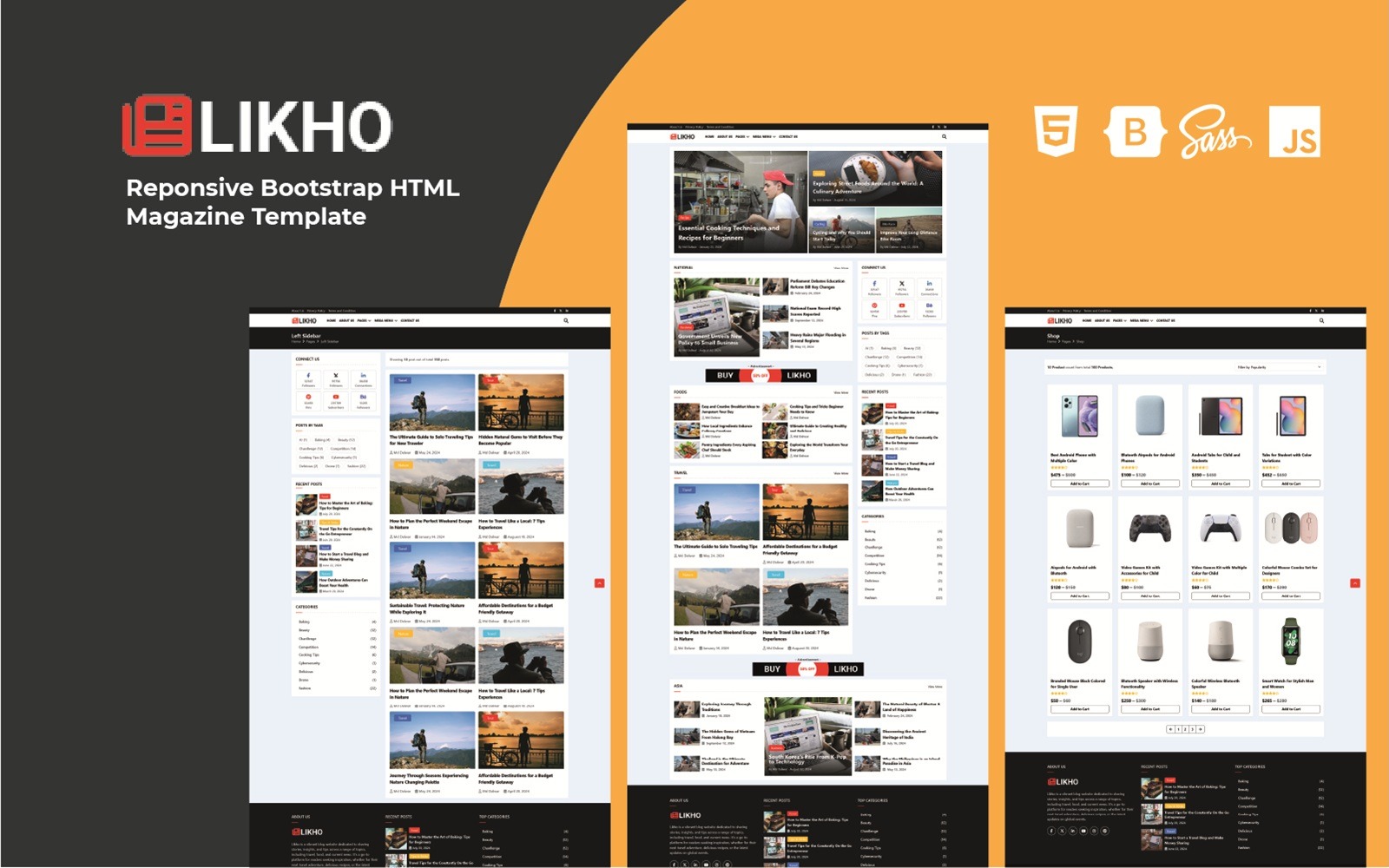 Likho - Responsive Bootstrap HTML Magazine Template